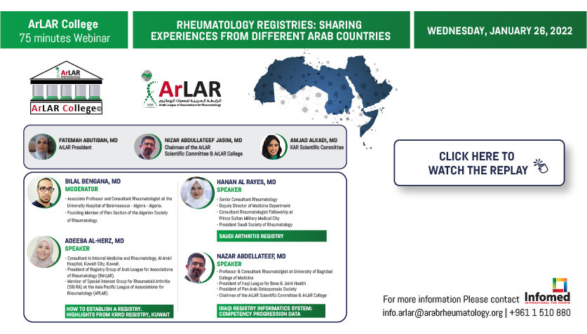 Rheumatology Registries: Sharing Experiences from different Arab Countries